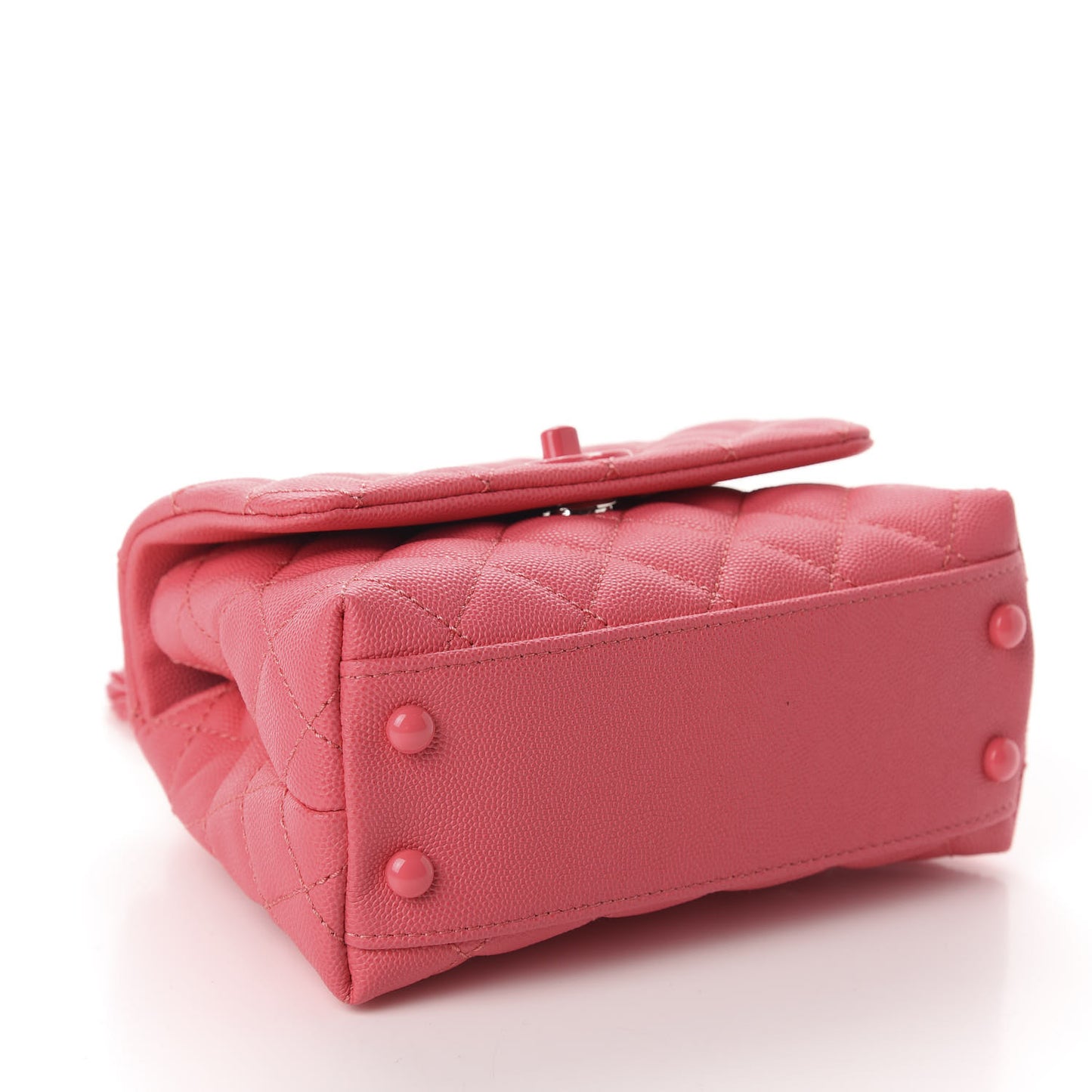 Caviar Quilted Incognito Extra Mini Coco Handle Flap Pink