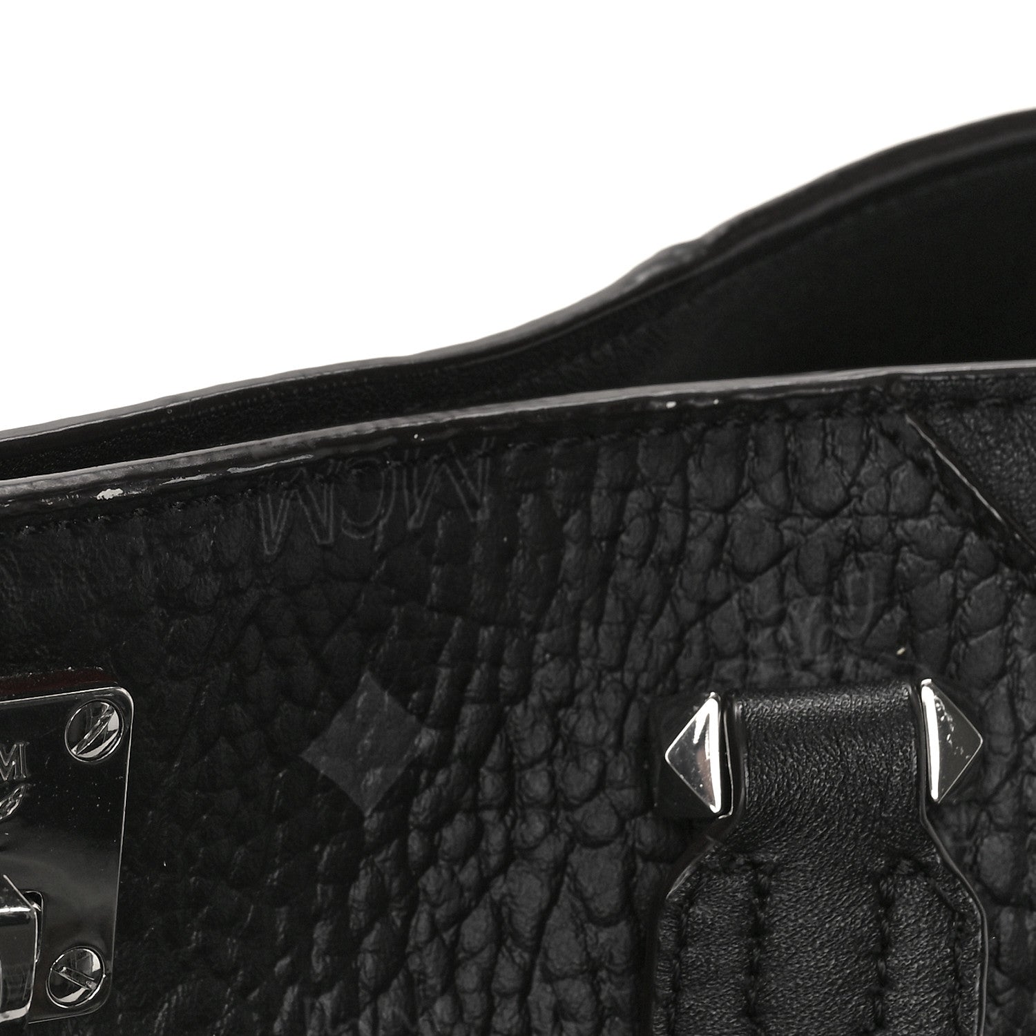 MCM Visetos Large Tote Black 9 of 10