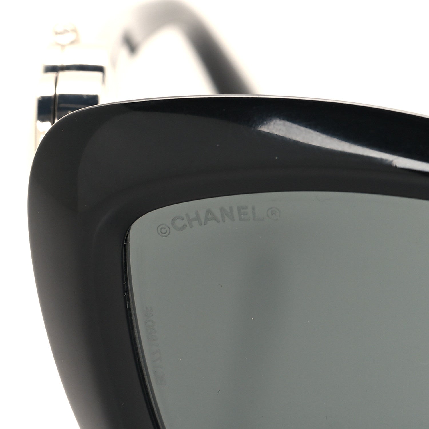 Chanel Acetate Enamel Heart Butterfly Sunglasses 5517 Black 7 of 9