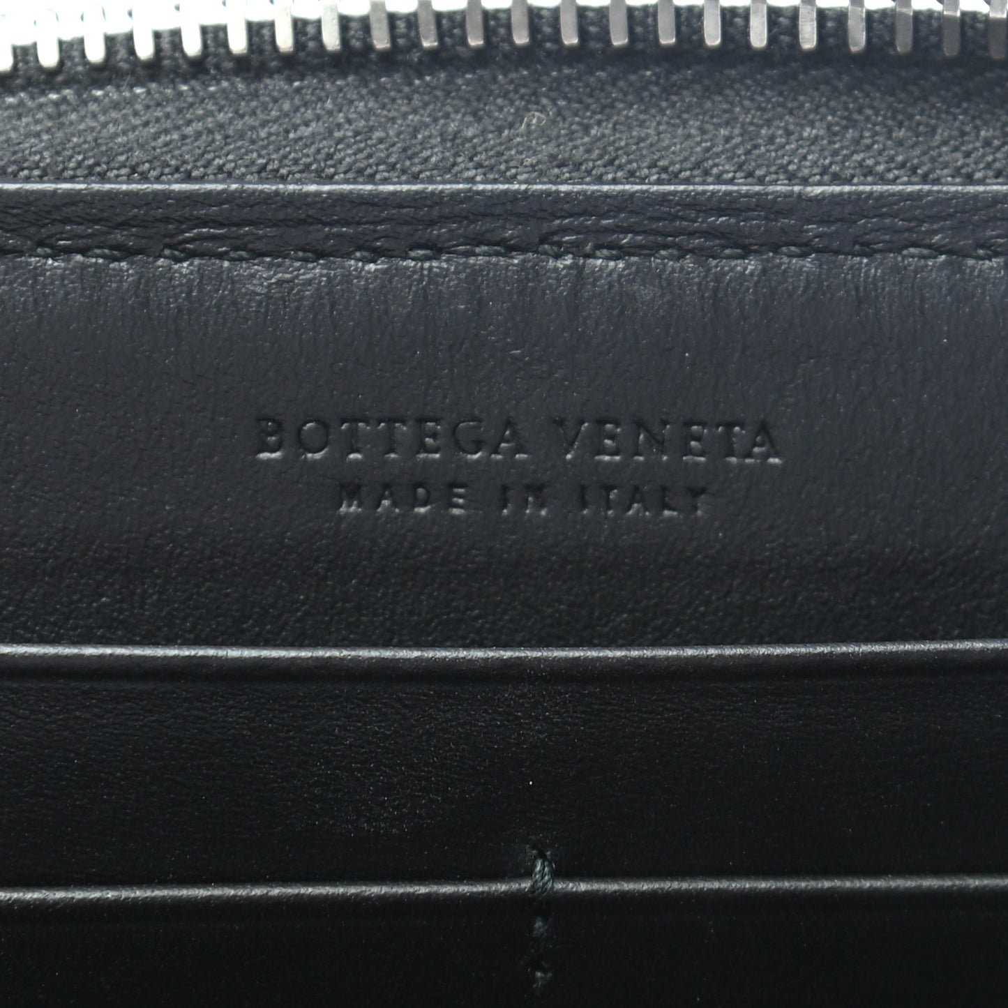 Nappa Intrecciato Zip Around Wallet Black