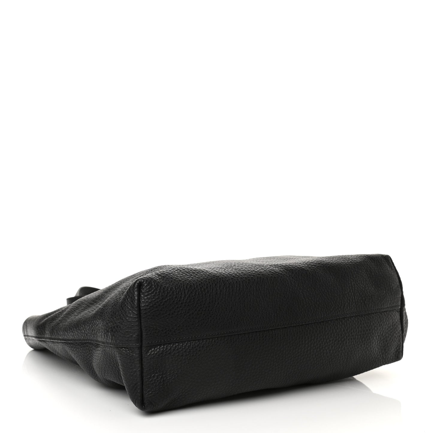 Vitello Daino Shopping Tote Black