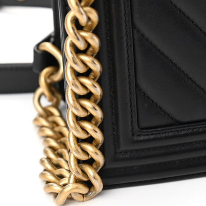 Chanel Lambskin Chevron Quilted Medium Boy Flap Black 26 of 29