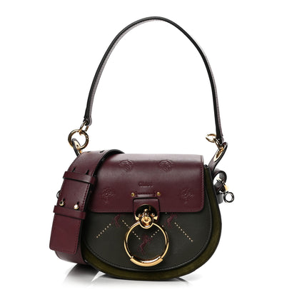Chloe Calfskin Little Horses Embroidered Baroque Small Tess Bag Deep Forest 1 of 7