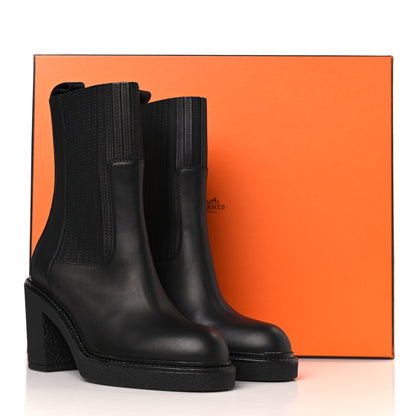 Hermes Calfskin Donia 70 Ankle Boots 36 Black 8 of 8