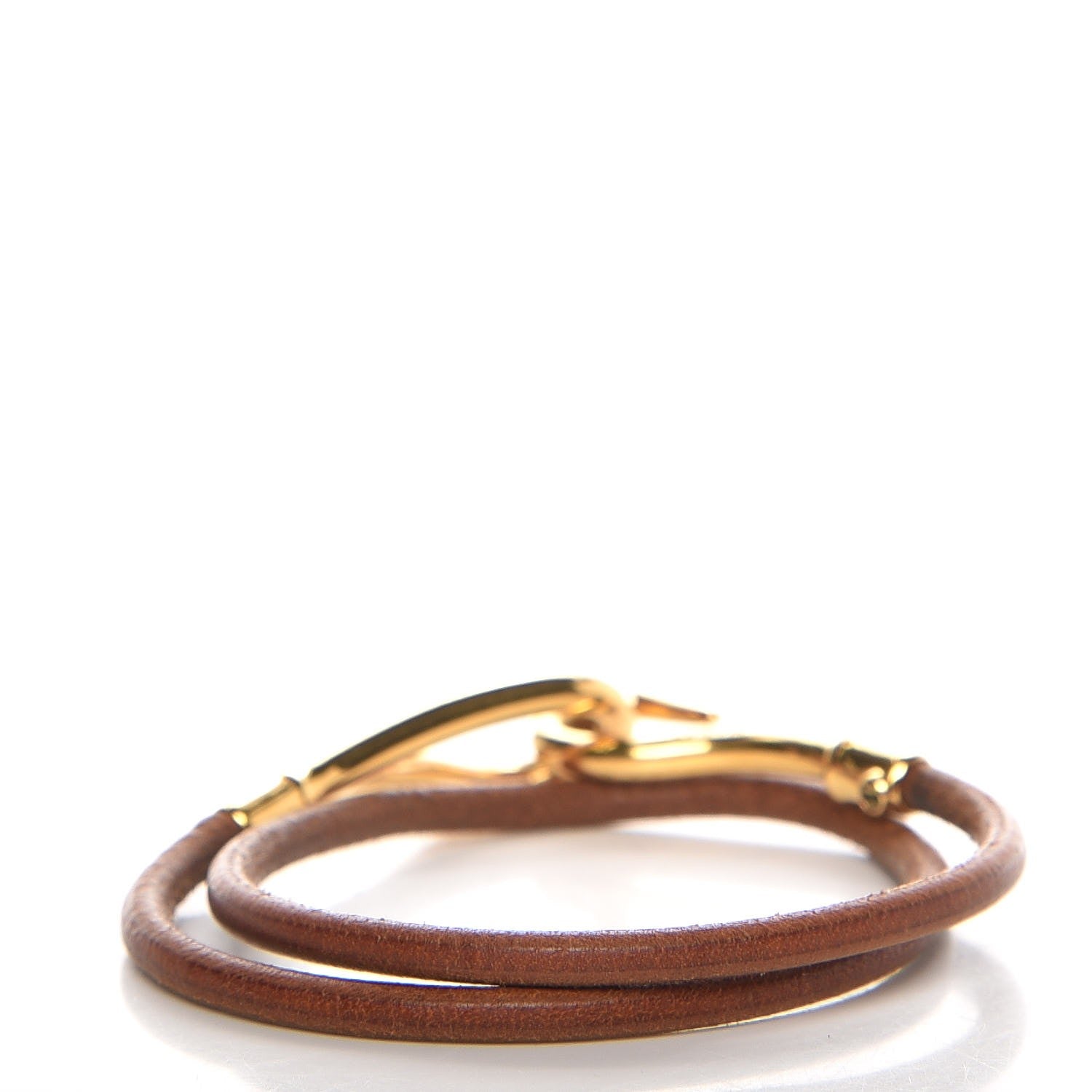 Hermes Natural Bridle Jumbo Double Tour Bracelet Bouton 3 of 5