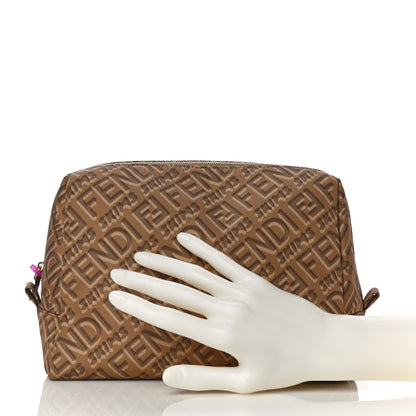 Fendi X SKIMS Nylon Medium Trapezoid Beauty Pouch Sand 2 of 9