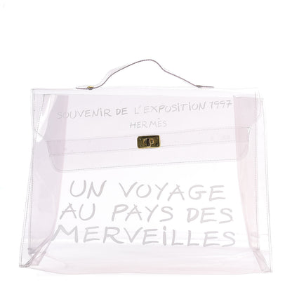 Hermes Vinyl Souvenir De L'Exposition Kelly Transparent 1 of 11