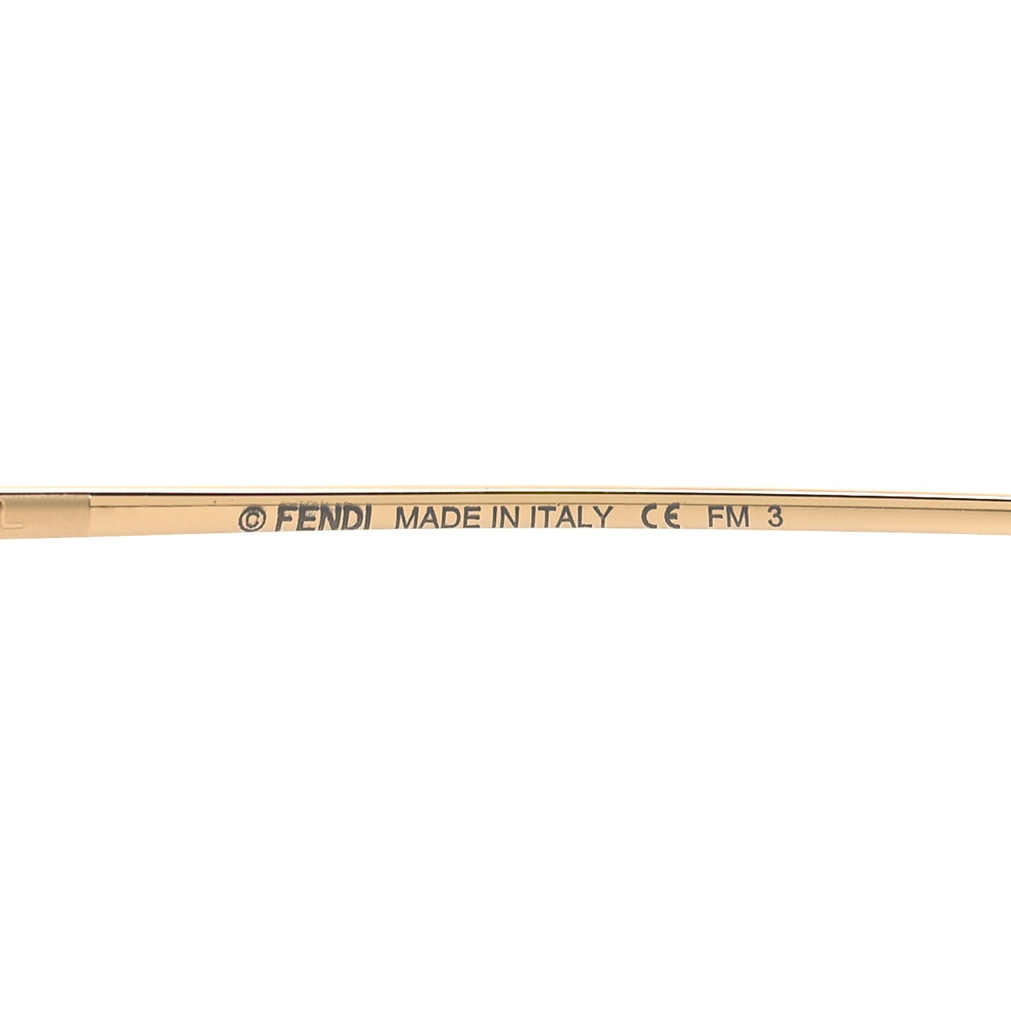 Metal Fendi Forever Aviator Sunglasses FF0407/G/S Gold