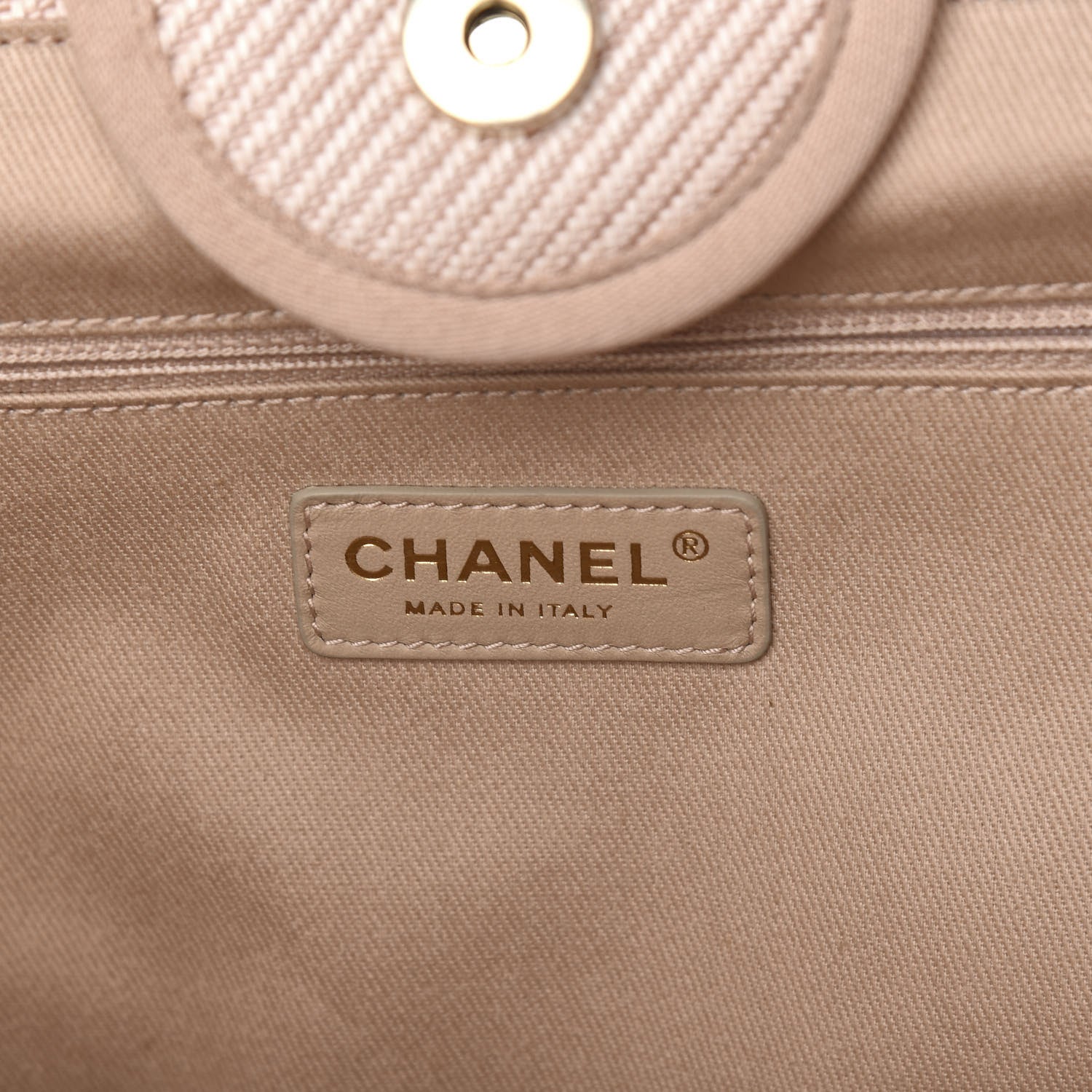 Chanel Canvas Medium Deauville Tote Beige 5 of 9