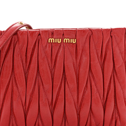 Miu Miu Nappa Matelasse Crossbody Clutch Rubino 7 of 11