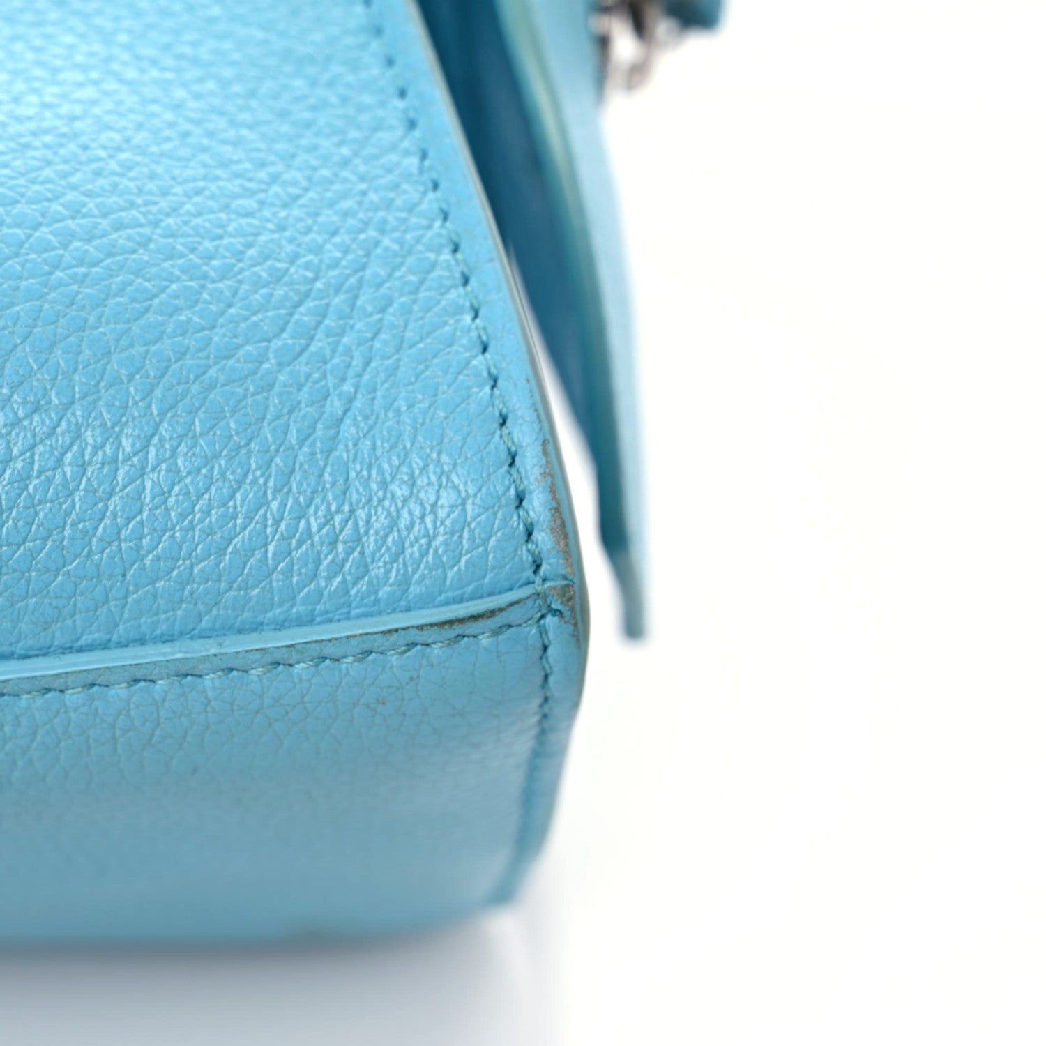 Balenciaga Grained Calfskin Neo Classic Silver Hardware Mini City Azur 9 of 26