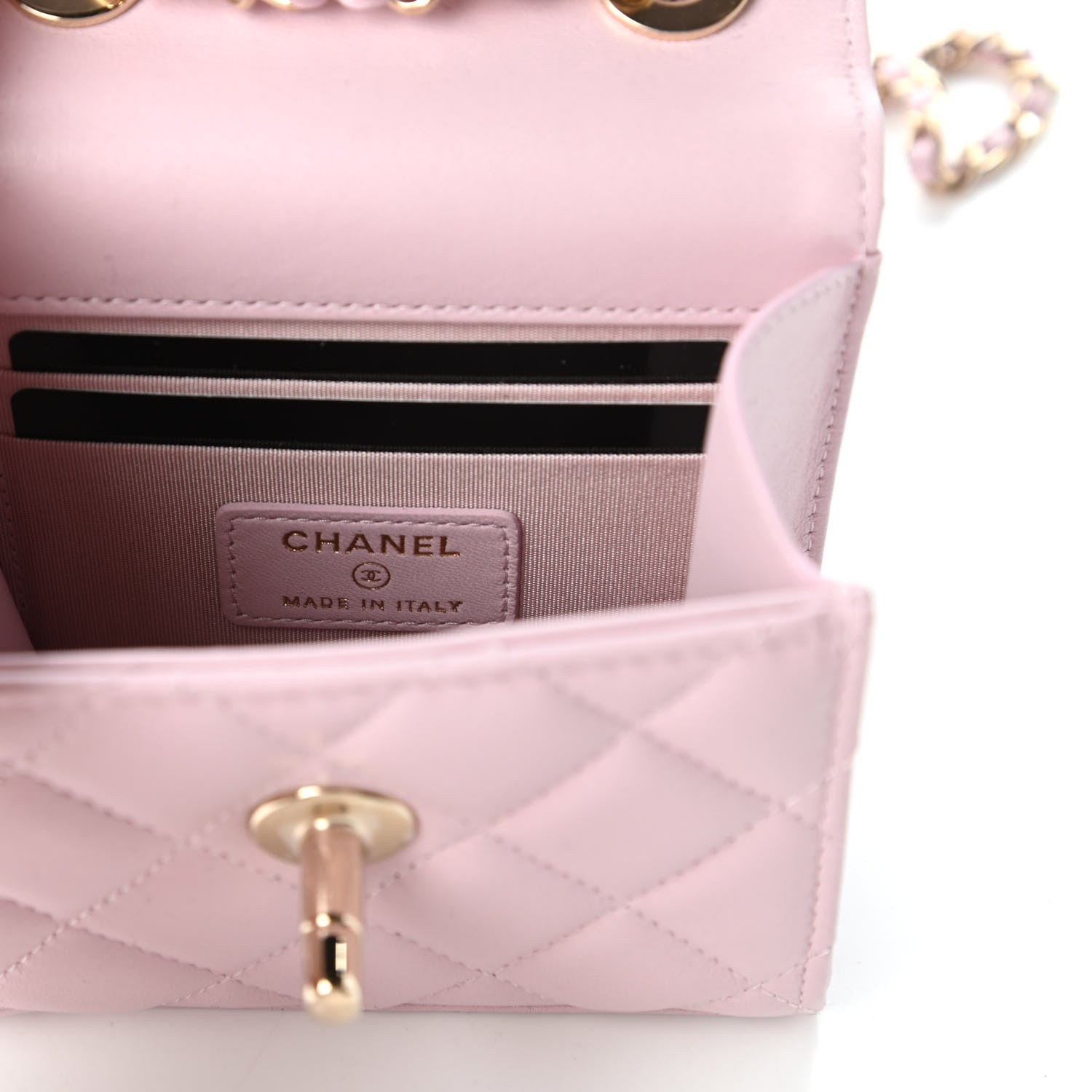 Chanel Lambskin Quilted Mini Trendy CC Clutch With Chain Light Pink 8 of 11