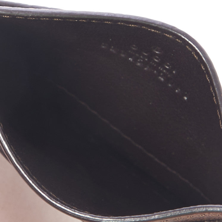 GG Supreme Monogram Ophidia Card Holder Brown