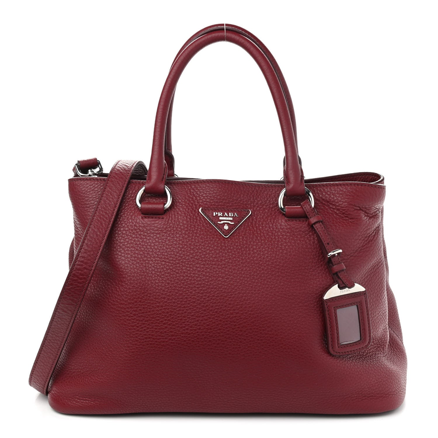 Prada Vitello Daino Tote Cerise 1 of 9