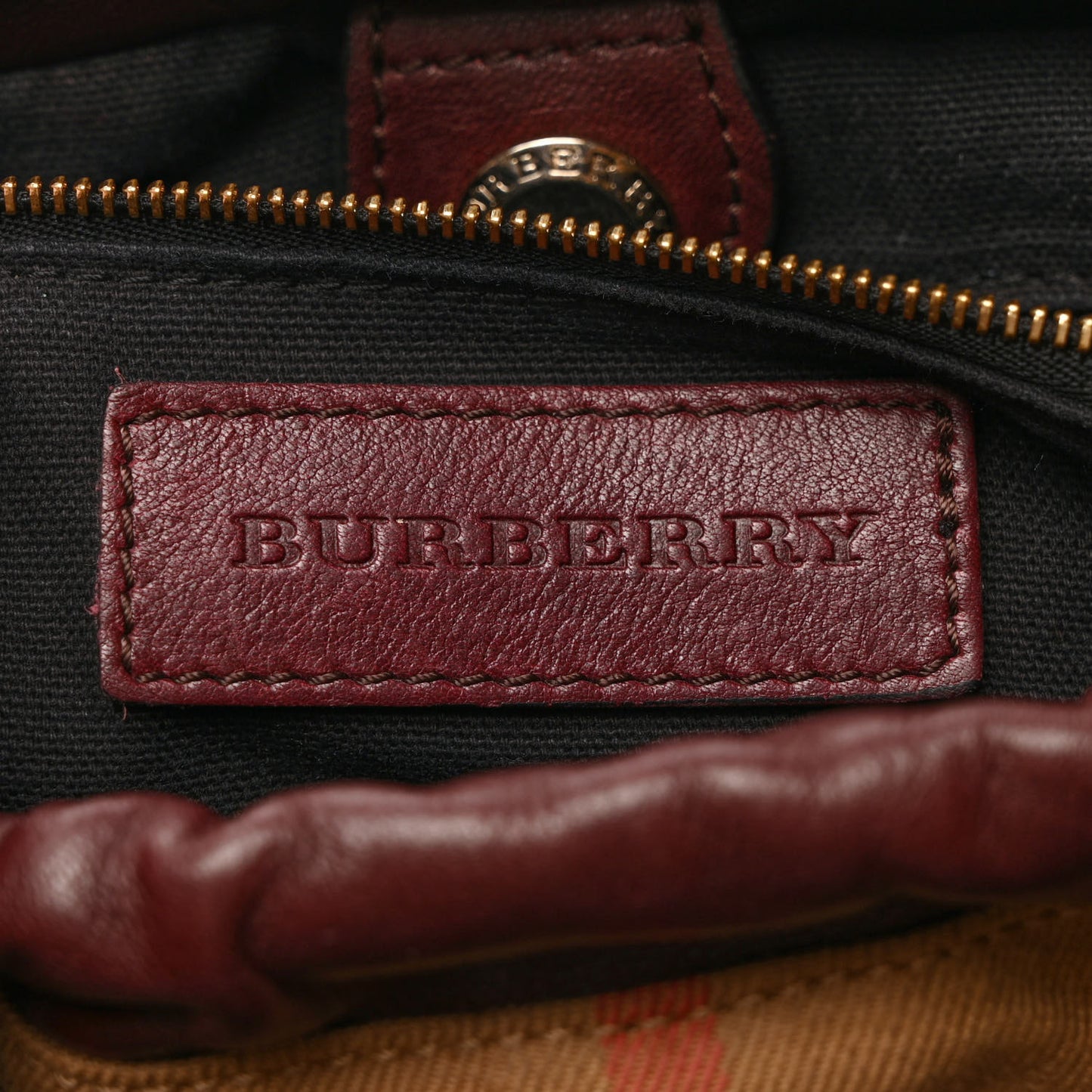 Calfskin House Check Little Crush Deep Claret