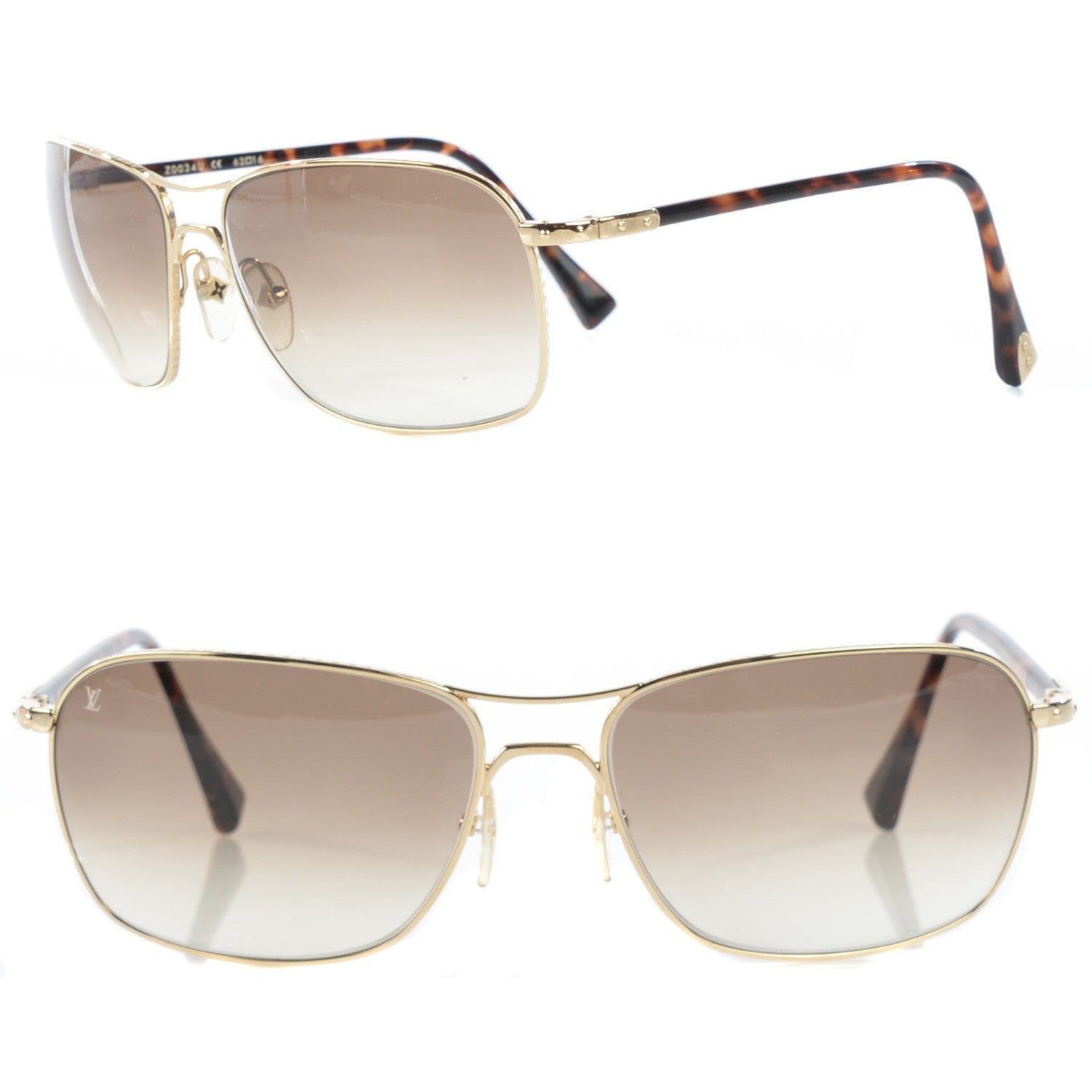 Louis Vuitton Conspiration Pilote Sunglasses Z0034U Gold 1 of 5