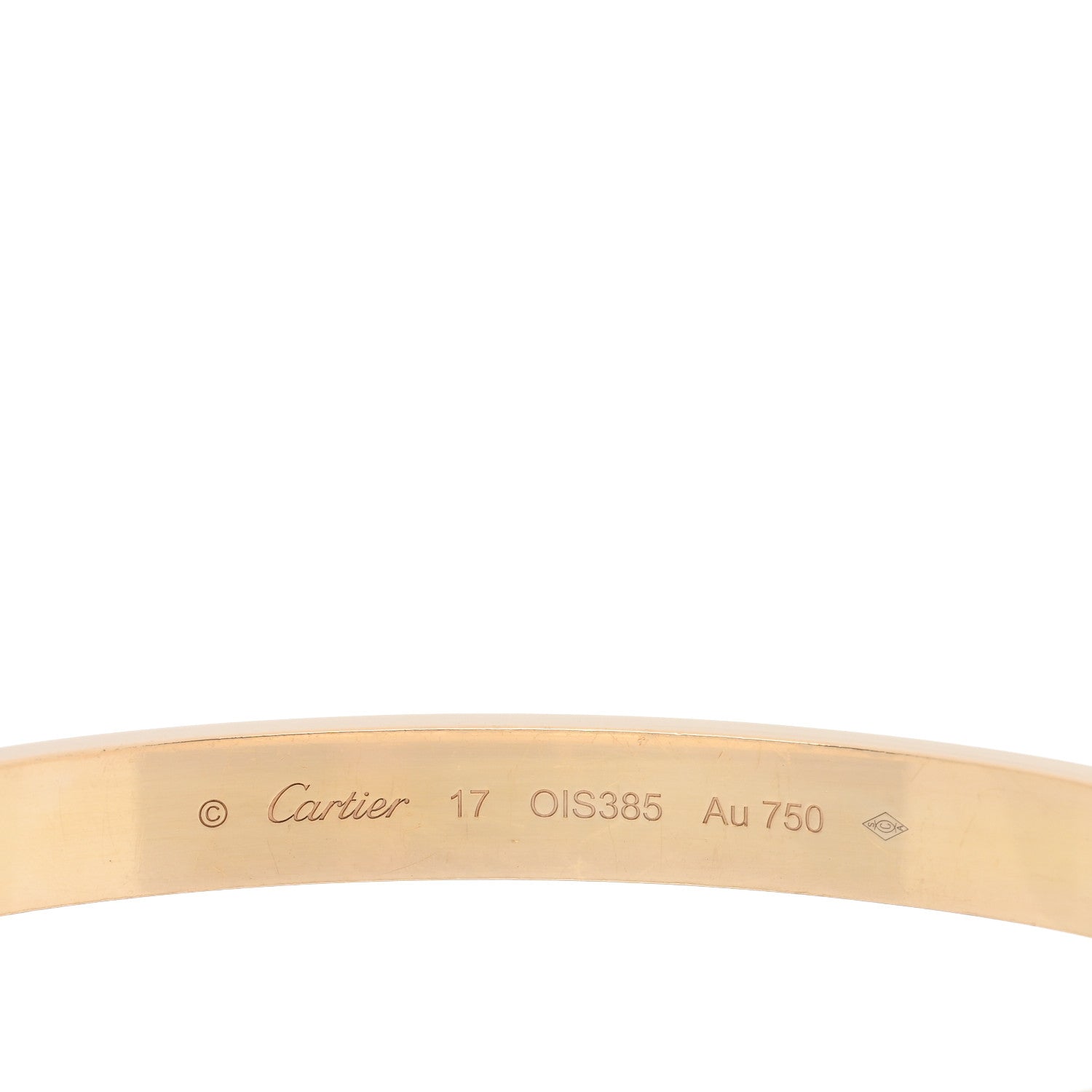 Cartier 18K Yellow Gold LOVE Bracelet 17 3 of 5