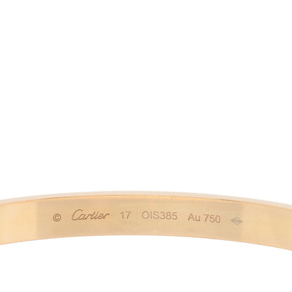 Cartier 18K Yellow Gold LOVE Bracelet 17 3 of 5