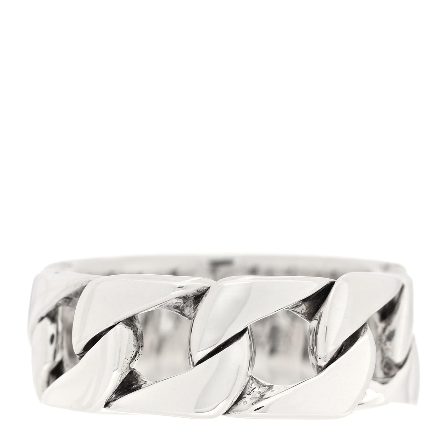 Sterling Silver Curb Link Ring 50 5.25