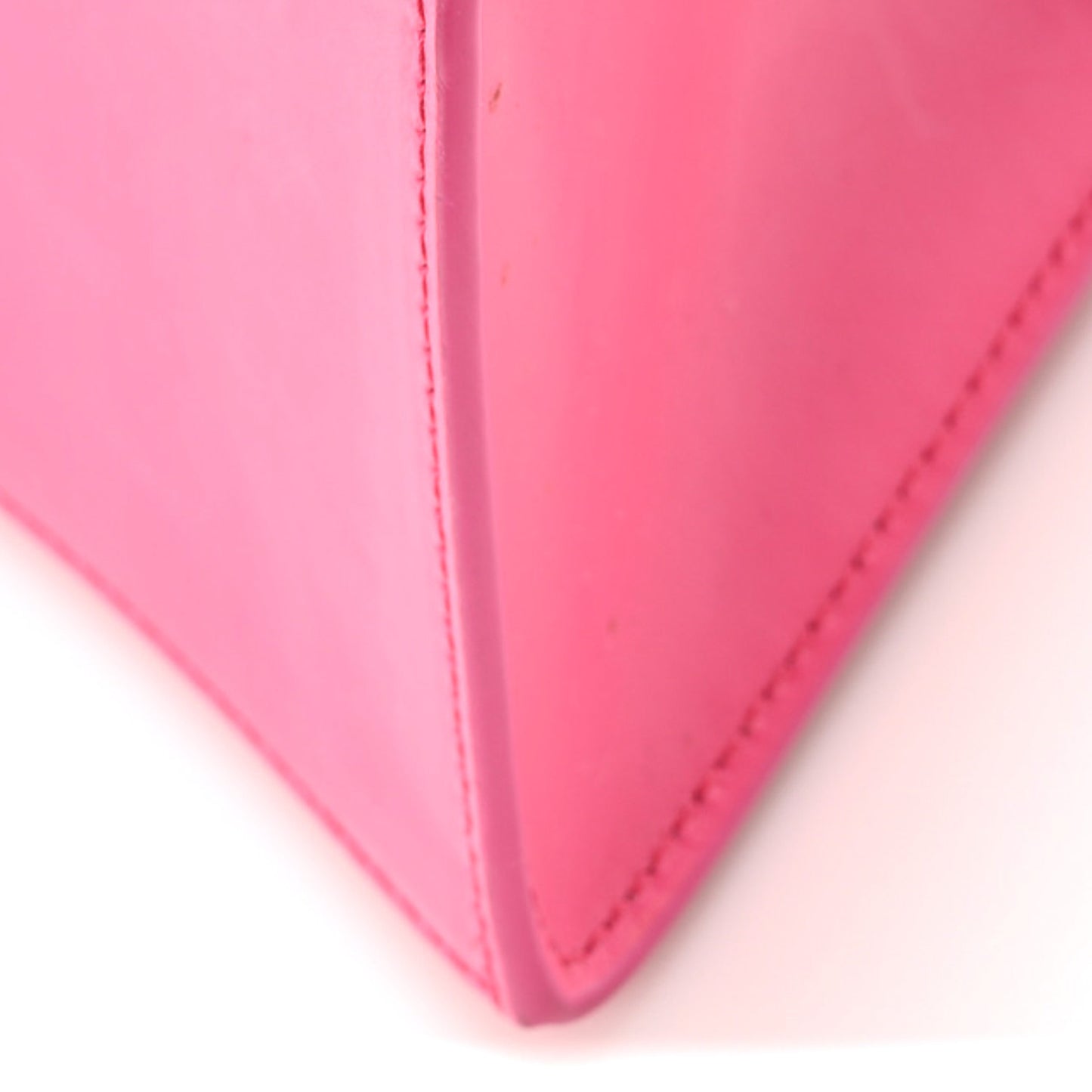 Shiny Box Calfskin Small Hourglass Top Handle Bag Acid Fuchsia