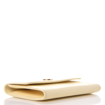 Chanel Grained Calfskin CC Button Card Holder Beige 4 of 10