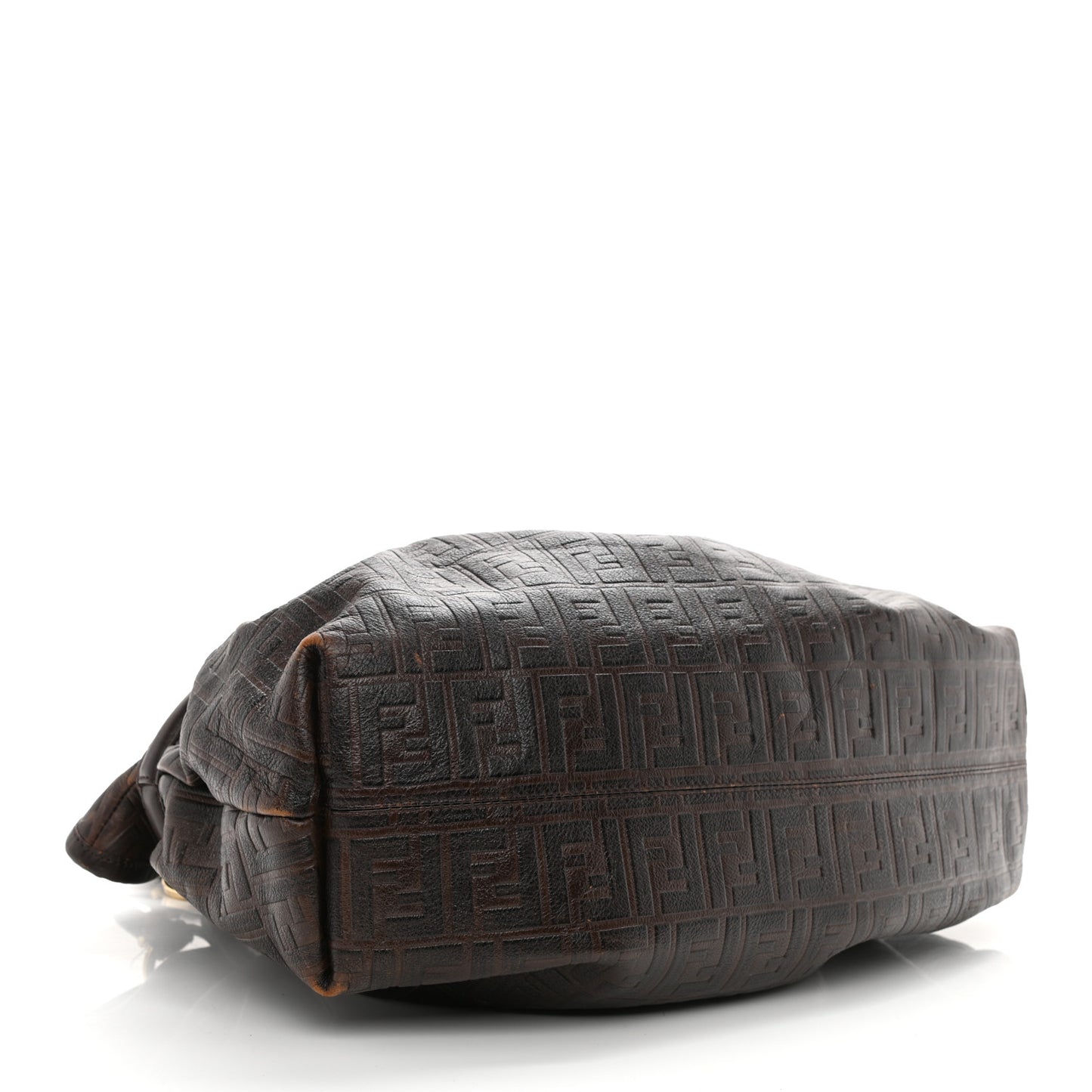 Vitello Bottalato FF Embossed Large Chef Shopper Tote Chocolate