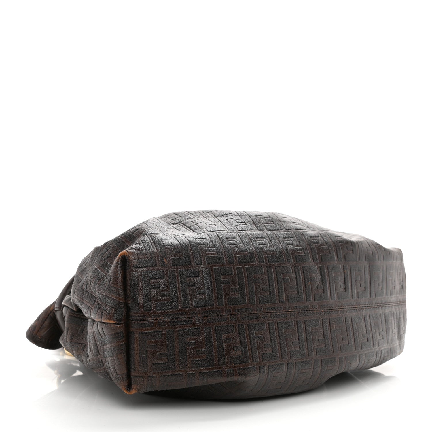 Fendi Vitello Bottalato FF Embossed Large Chef Shopper Tote Chocolate 4 of 22