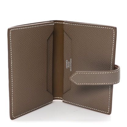 Hermes Epsom Bi Color Bearn Card Holder Wallet Rose Jaipur Etoupe 5 of 8