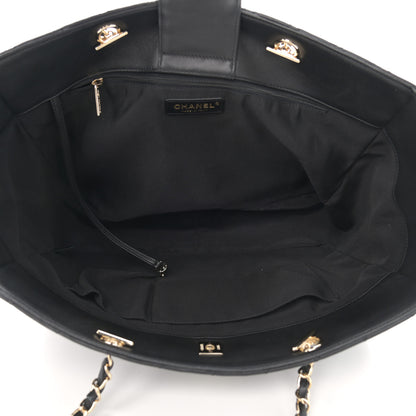 Chanel Lambskin Quilted Large Classic Shopping Tote Black 5 of 11