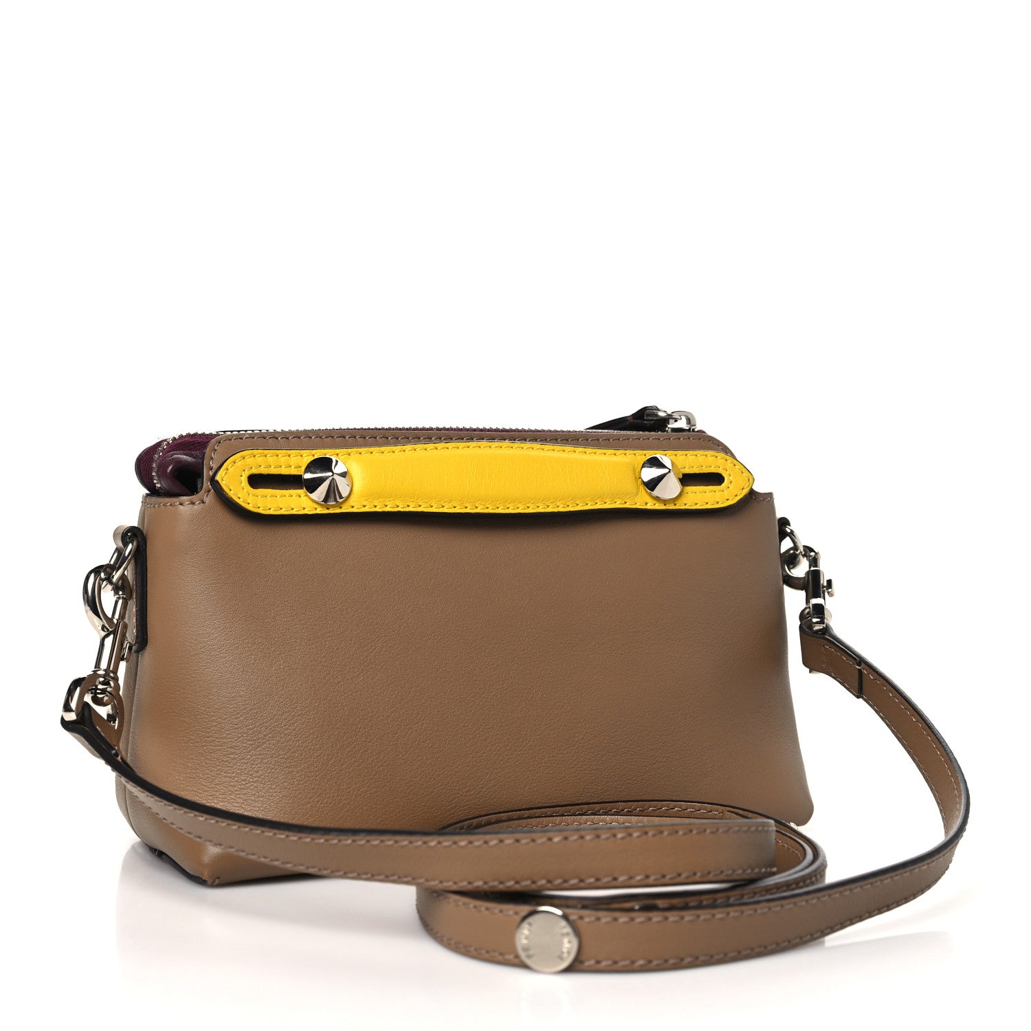 Fendi Vitello Dolce 4 Color Mini By The Way Boston Bag Sand Blueberry Multicolor 3 of 10