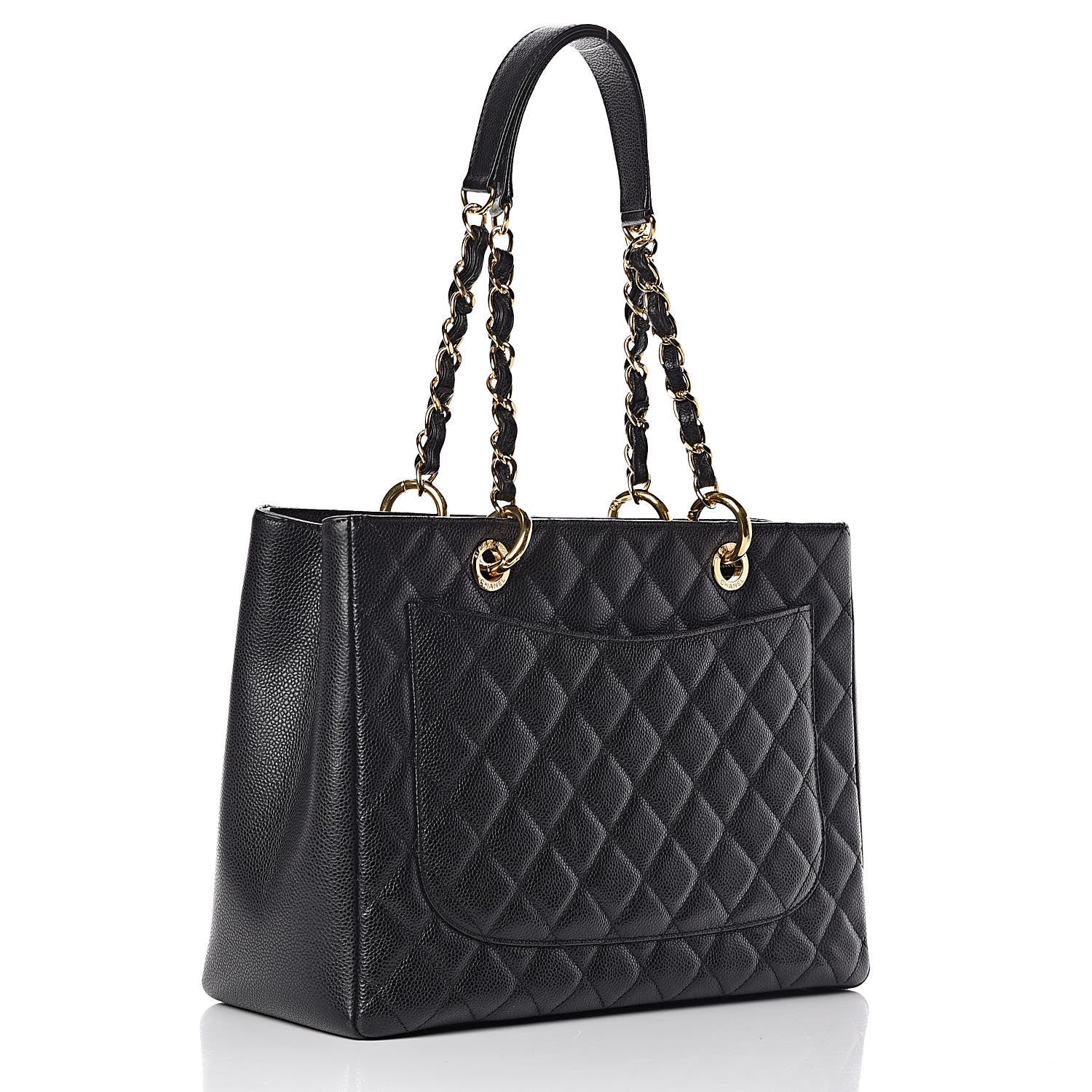 Chanel Caviar Quilted Grand Shopping Tote GST Black 3 of 11