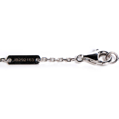 Van Cleef & Arpels 18K White Gold Chalcedony Vintage Alhambra Pendant Necklace 4 of 6