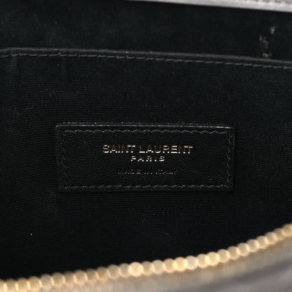 Saint Laurent Calfskin Matelasse Monogram Cassandre Tablet Pouch Fog 6 of 10
