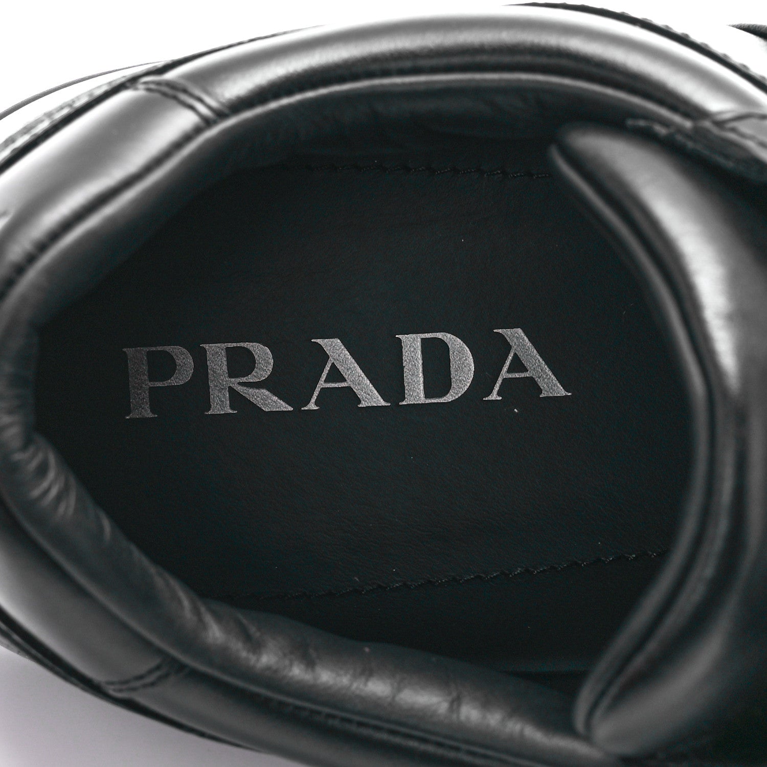 Prada Vitello Rois Metal Triangle Logo Mens Downtown Low Top Sneakers 11 Black 7 of 9