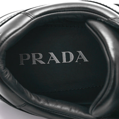 Prada Vitello Rois Metal Triangle Logo Mens Downtown Low Top Sneakers 11 Black 7 of 9