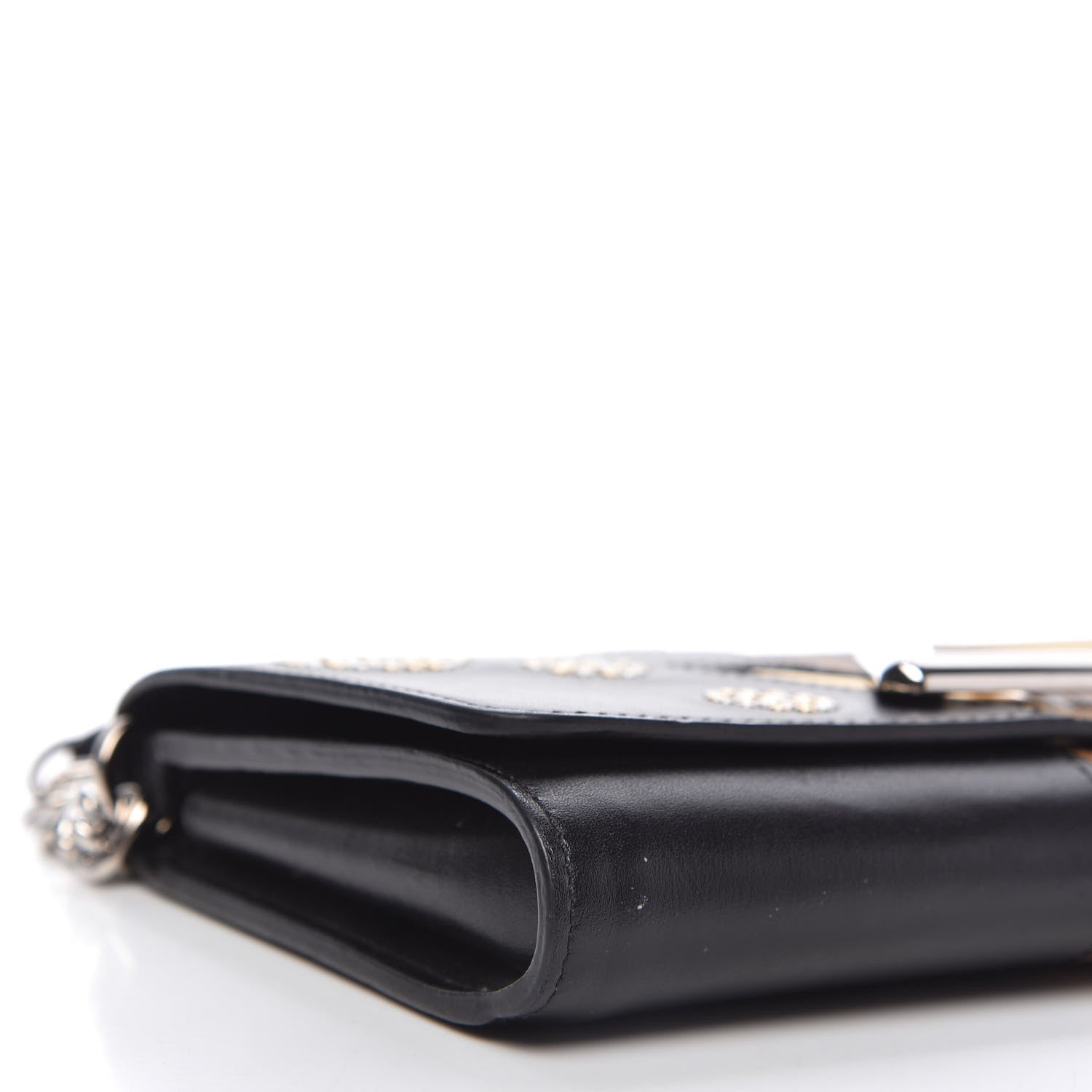 Louis Vuitton Calfskin Reverse Monogram Studded Night Lights Twist Chain Wallet 6 of 10