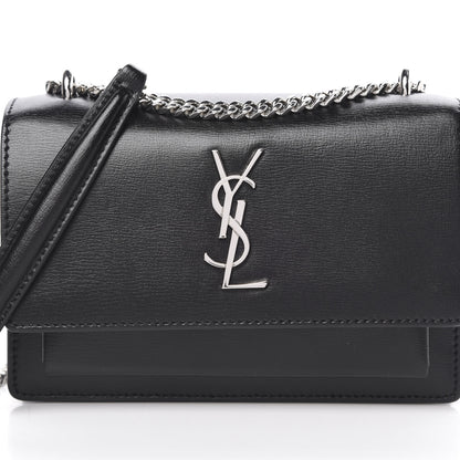 Saint Laurent Calfskin Monogram Sunset Chain Wallet Black 6 of 10