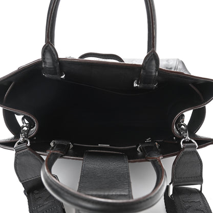 MCM Calfskin Ottomar Monogram Medium Essential Tote Black 5 of 9