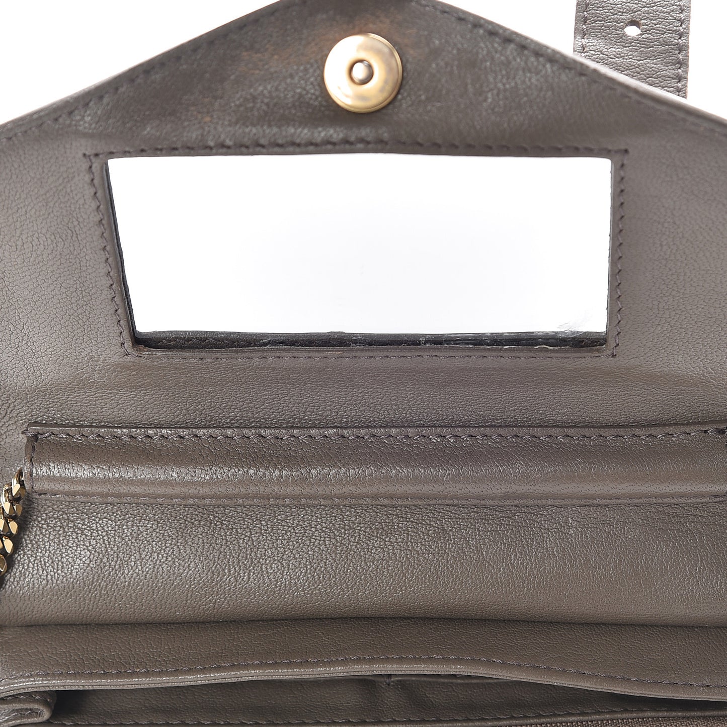 Lambskin PS1 Large Chain Wallet Smoke