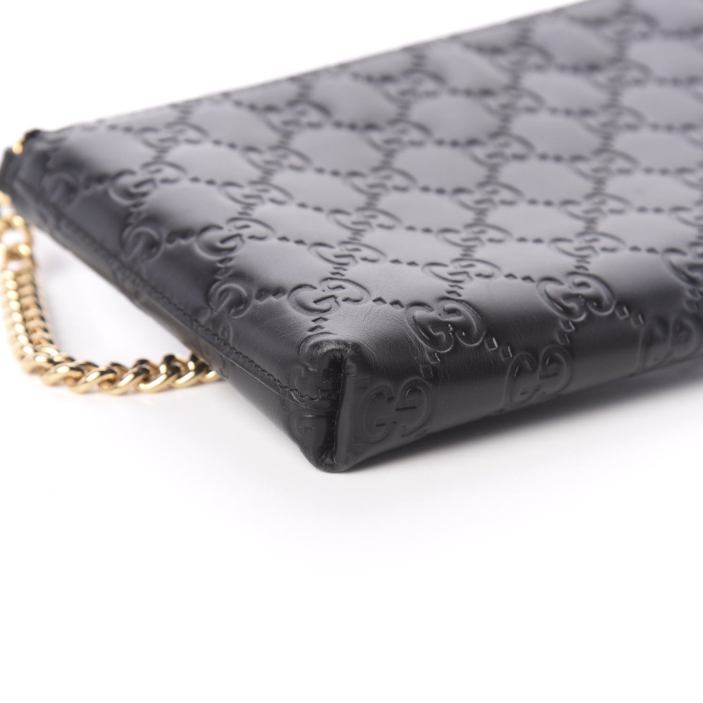 Guccissima Signature Wrist Wallet Black