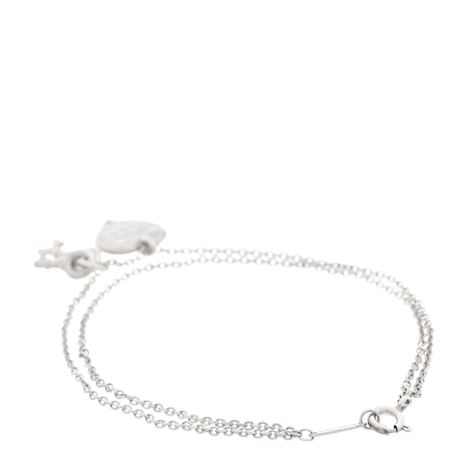 Tiffany Sterling Silver Return To Tiffany Love Heart Tag Key Bracelet 3 of 5