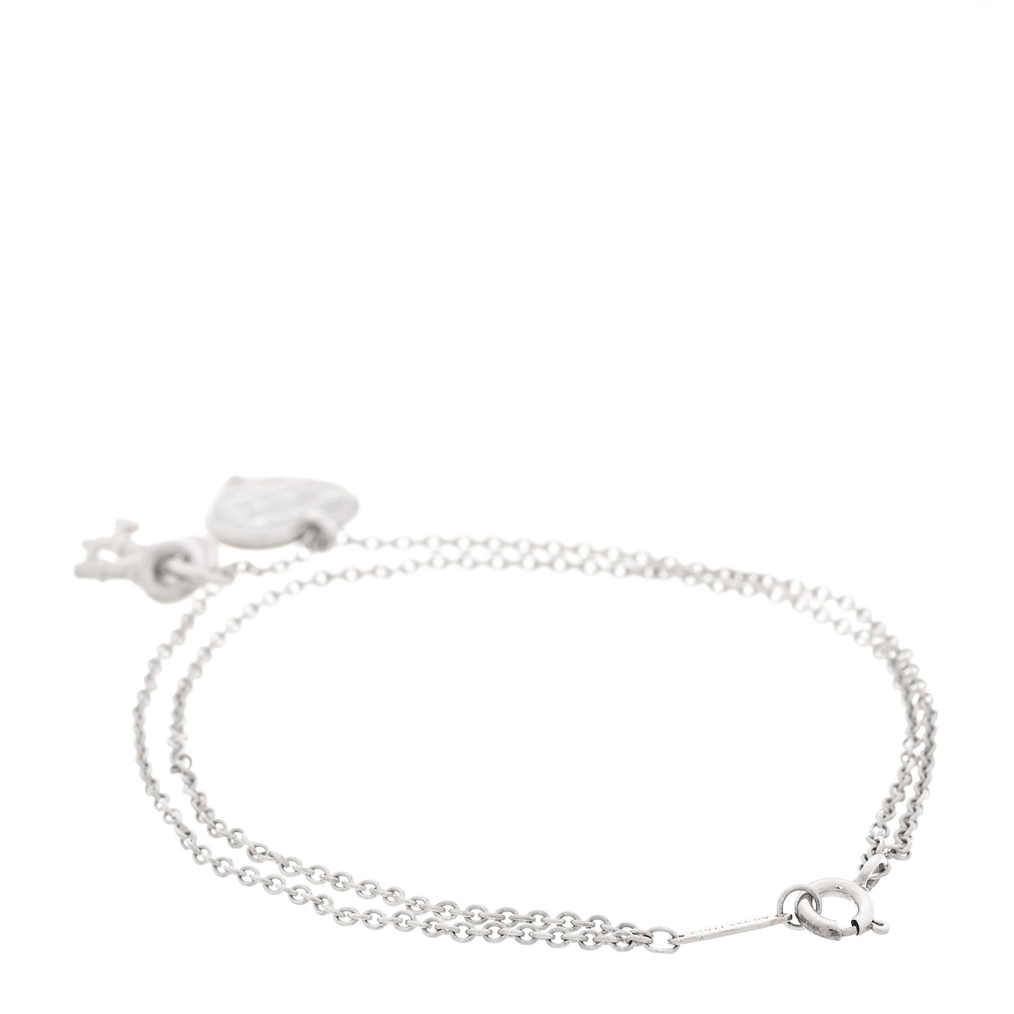 Sterling Silver Return To Tiffany Love Heart Tag Key Bracelet