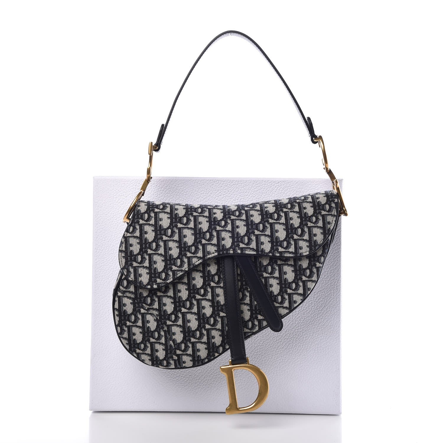 Christian Dior Oblique Saddle Bag Blue 8 of 8