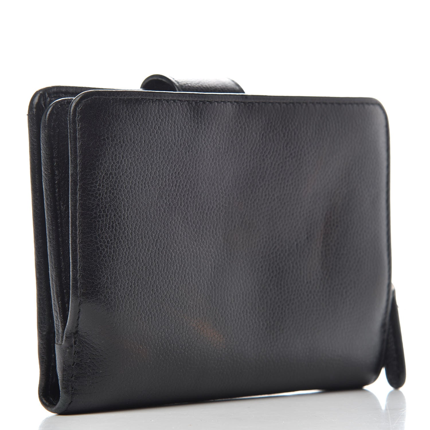 Chanel Caviar Sevruga French Compact Wallet Black 3 of 8