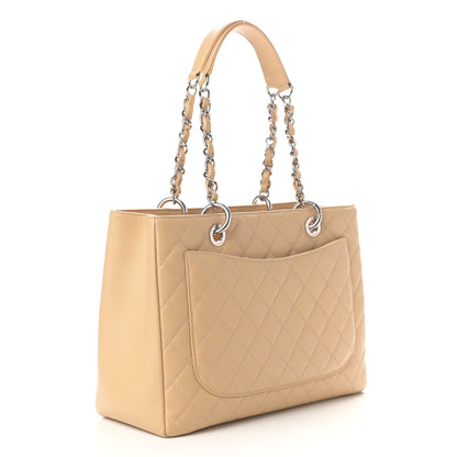 Chanel Caviar Quilted Grand Shopping Tote GST Beige 3 of 16