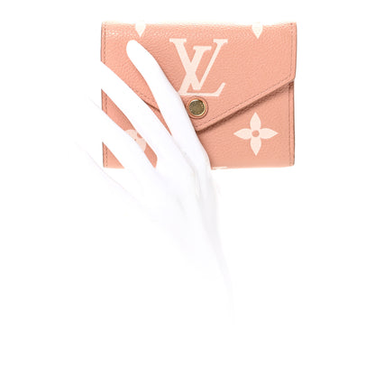 Louis Vuitton Empreinte Monogram Giant Victorine Wallet Rose Trianon Creme 2 of 7