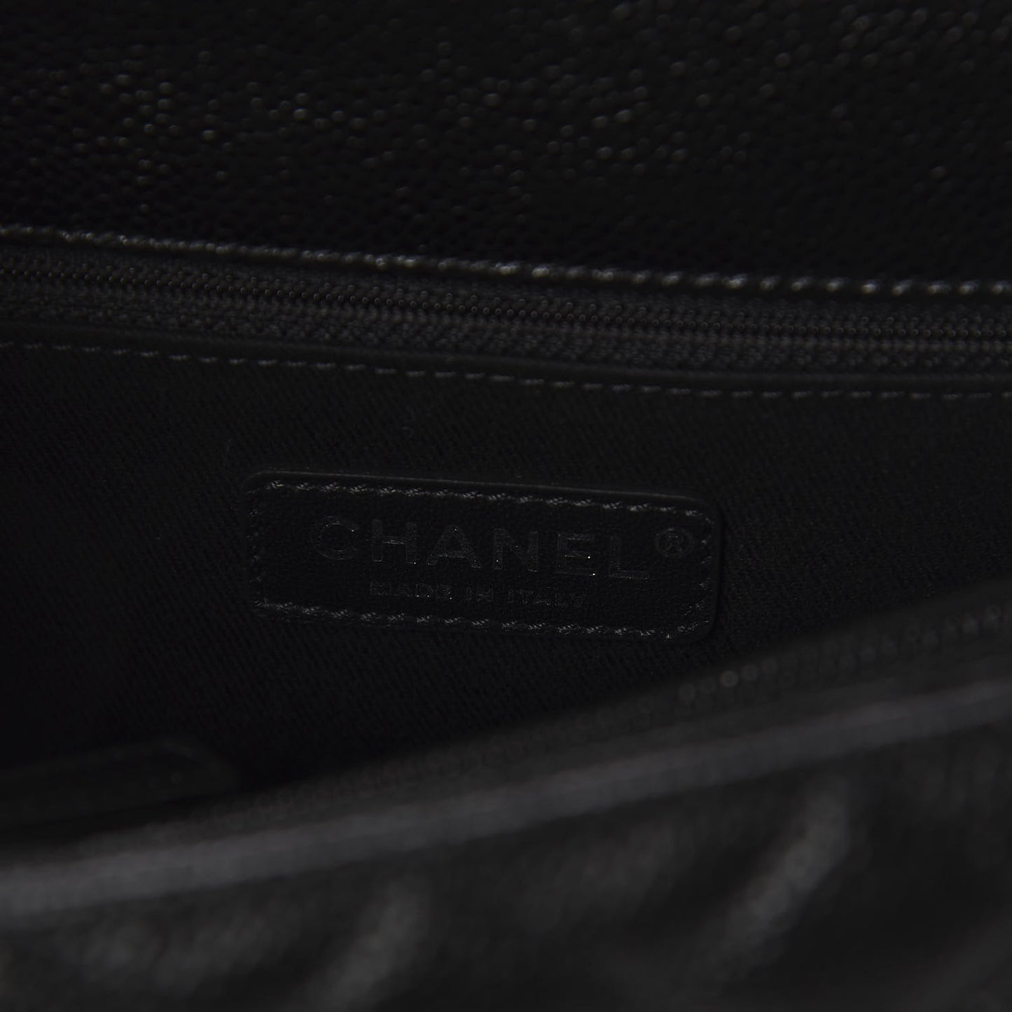 Caviar Quilted Small Coco Handle Flap So Black