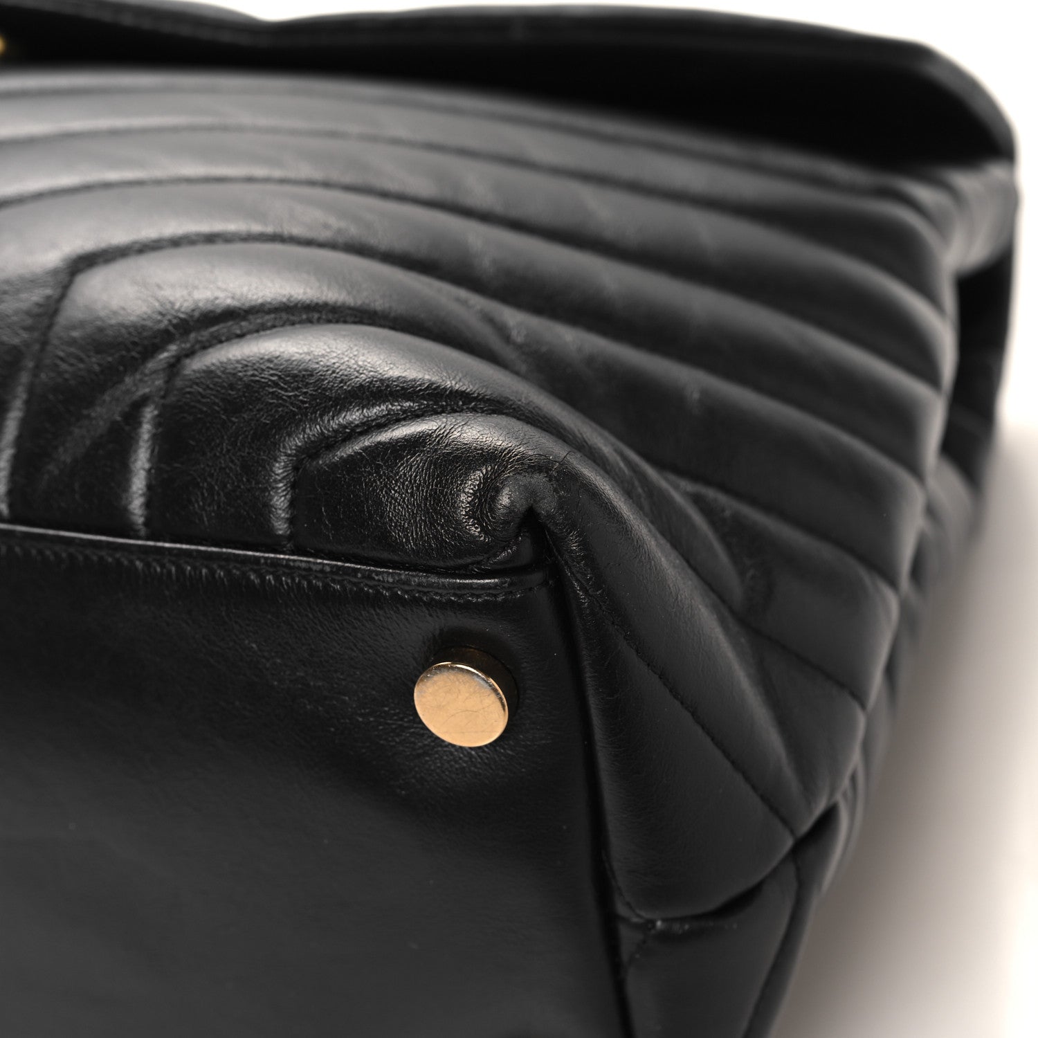 Saint Laurent Calfskin Y Quilted Monogram Large Loulou Chain Satchel Black 11 of 13