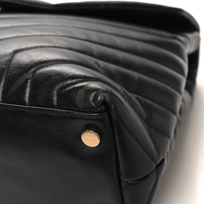 Saint Laurent Calfskin Y Quilted Monogram Large Loulou Chain Satchel Black 11 of 13