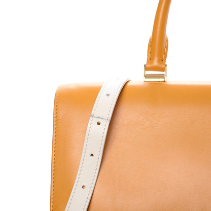 Lanvin Smooth Calfskin Colorblock Top Handle Shoulder Bag Black 7 of 11